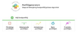 Indexfonder - Avanza portföljgenerator
